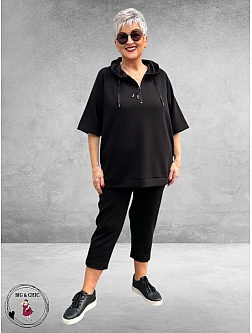 Via Appia Due Sportieve Sweater Sportbies Zwart/Ecru