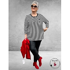 FRAPP Shirt HART Zwart-Wit-Streep