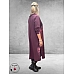 FRENZI Jurk Aubergine Aquarel Print