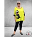 FRENZI Shirt Felix Zwart/Lime