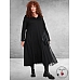DYB Jurk Zwart Mesh/Leerlook