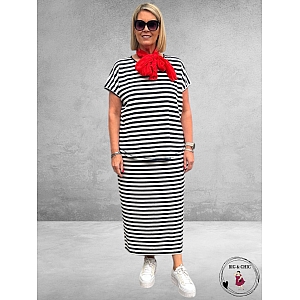 GOZZIP T-shirt Gitte Navy-Wit