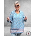 GOZZIP Blouse-Tuniek Ima Blue-Roze