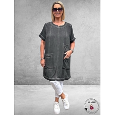 GOZZIP Tuniek Leslie Washed Black