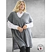 KAFFE CURVE Poncho Cannett Grijs