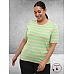 KAFFE CURVE Trui Lizzy Feather Gray/Green