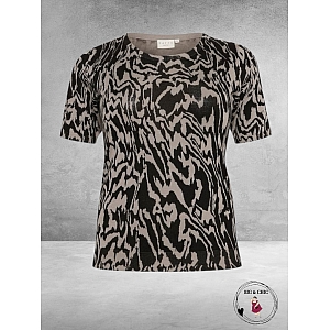 KAFFE CURVE Trui Lizzy Black/Elephant Grey