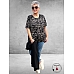 KAFFE CURVE Trui Lizzy Black/Elephant Grey