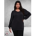 KAFFE CURVE Trui Plooimouw Black Oyster