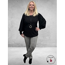 KAFFE CURVE Blouse Tina Lace Zwart