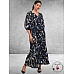 KAFFE CURVE Maxi Jurk MARGA  Blauw-Grijs
