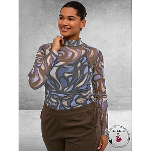 KAFFE CURVE Truitje Johanna Grafisch Blauw