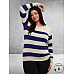 KAFFE CURVE Trui Lizzy Blue Feather Grey