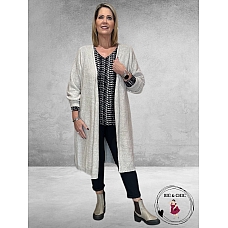 KAFFE CURVE Cardigan Luela Feather Gray Melange
