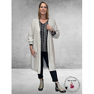 KAFFE CURVE Cardigan Luela Feather Gray Melange