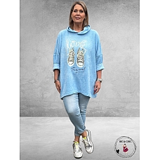 New Collection Sweater Chenille Lichtblauw 