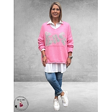 New Collection Trui Roze PEACE