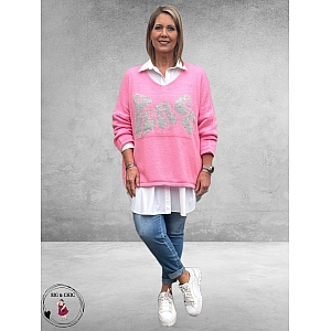 New Collection Trui Roze PEACE