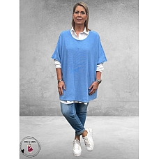 New Collection Spencer/Trui Gebreid Jeansblauw