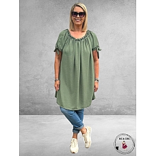 LA CASA Offshoulder Tuniek/Jurk Khaki