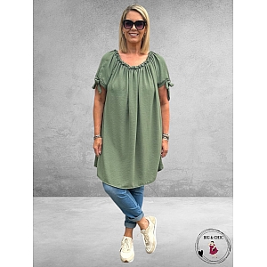 LA CASA Offshoulder Tuniek/Jurk Khaki