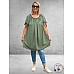 LA CASA Offshoulder Tuniek/Jurk Khaki