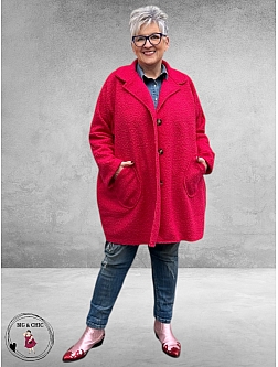 NEW COLLECTION Tussenjas Bouclé Fuchsia 