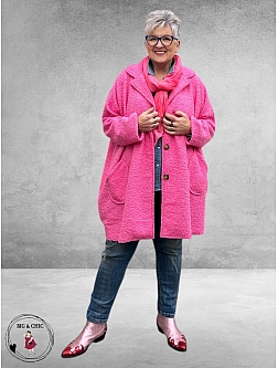 NEW COLLECTION Tussenjas Bouclé  Roze