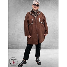 NEW COLLECTION tussenjas Bouclé Choco