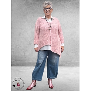 BC Trui Boucle Roze Asymetrisch 