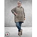 NEW COLLECTION Trui met Capuchon Taupe
