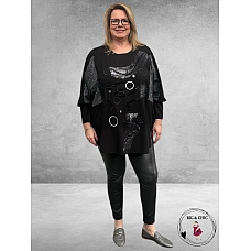 MAXLIVE Shirt Zwart/Zilver