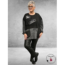 MAXLIVE Trui Zwart/Grijs Glitter
