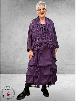 Moonshine Kanten Shirt Lila Oversized