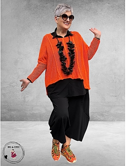 NC Trui Laagjeslook Katoen Oranje 