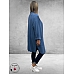 NOEN Jas Jeansblauw Wolmix Lang
