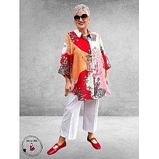 NOEN Blouse-Shirt Scarlet Red Multi