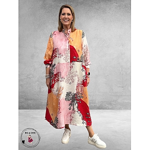 NOEN Jurk Lang Scarlet Red Multi