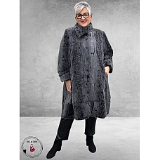 OPHILIA Mantel Oprah Fake Fur Gray