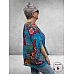 ORIENTIQUE Boho Top Floral Turquoise