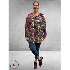 ORIENTIQUE Doorknoop Blouse Digital Jungle