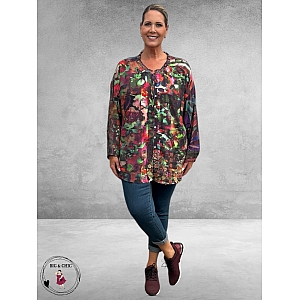 ORIENTIQUE Doorknoop Blouse Digital Jungle