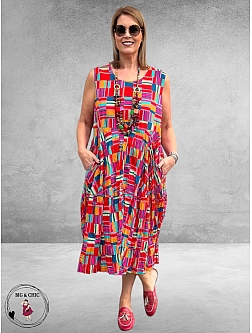 Orientique Midi Jurk Bubble Peru