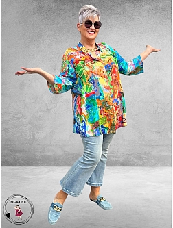 Orientique Blouse Orientale Digitale Print