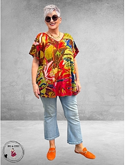 Orientique T-shirt Red Leaves