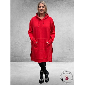 RAFAY Oversized Lange Trui Rood