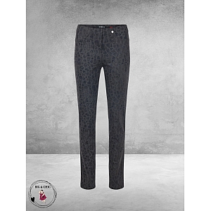 ROBELL Broek Bella Straight Luipaardprint