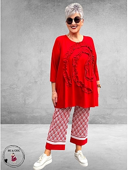 ROBELL Broek Joella Flair Rood/Wit 