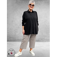 Robell Broek EFI Zwart/Creme/Beige