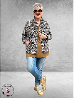 Robell Jacket Luipaard Stretch